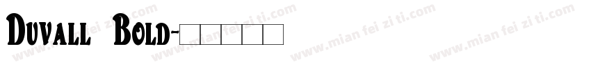 Duvall Bold字体转换
